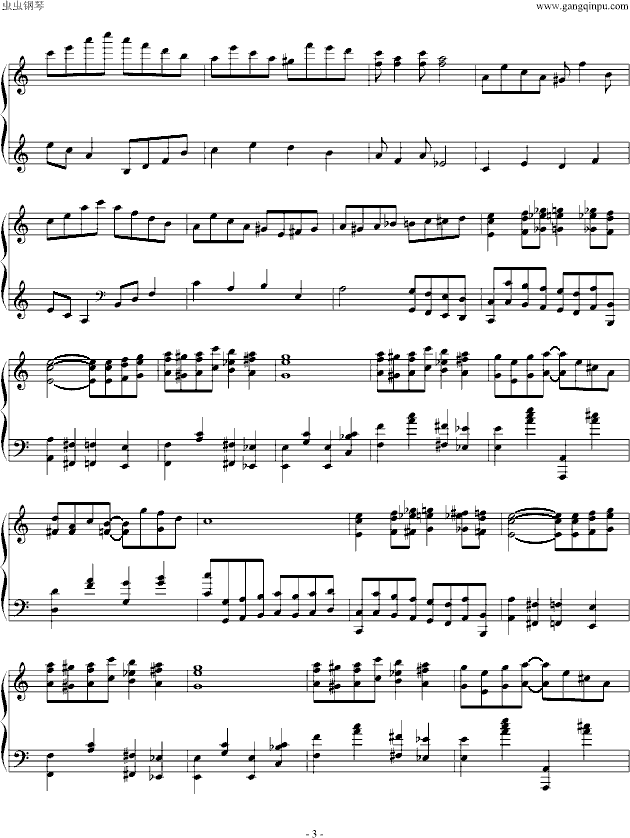 最终幻想9 城镇背景钢琴曲谱（图3）