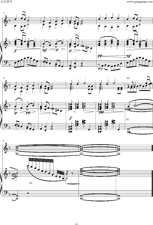 樱花钢琴曲谱（图2）
