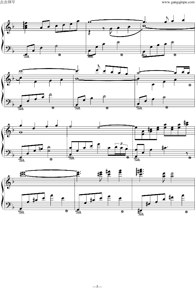 空色（《水果篮子》插曲）钢琴曲谱（图5）