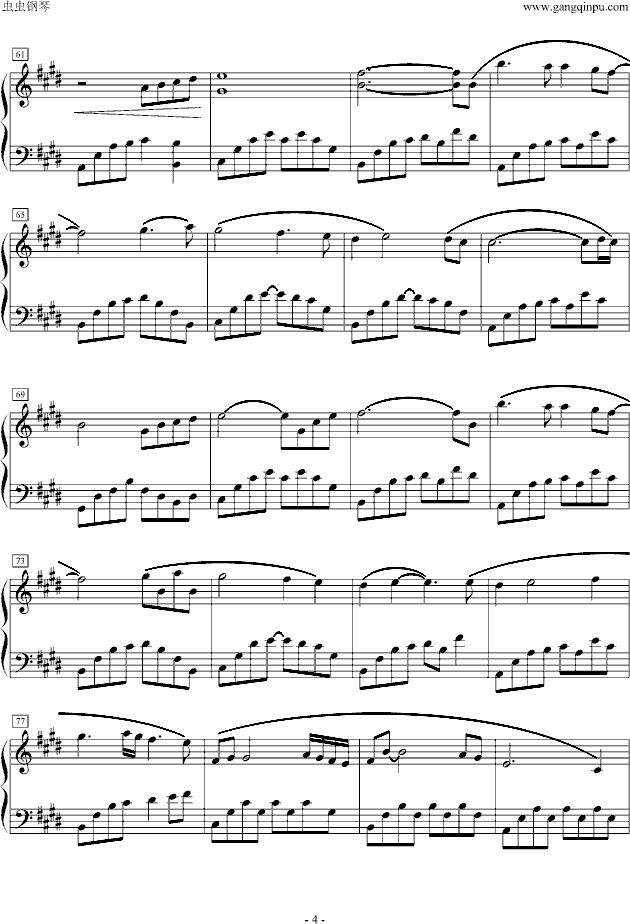my heart will go on钢琴曲谱（图4）