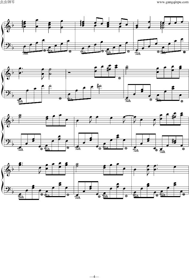 空色（《水果篮子》插曲）钢琴曲谱（图4）