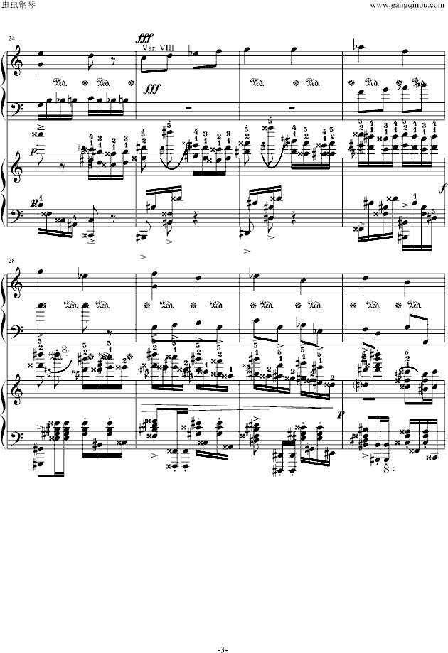 小星星和土耳其进行曲合奏钢琴曲谱（图3）