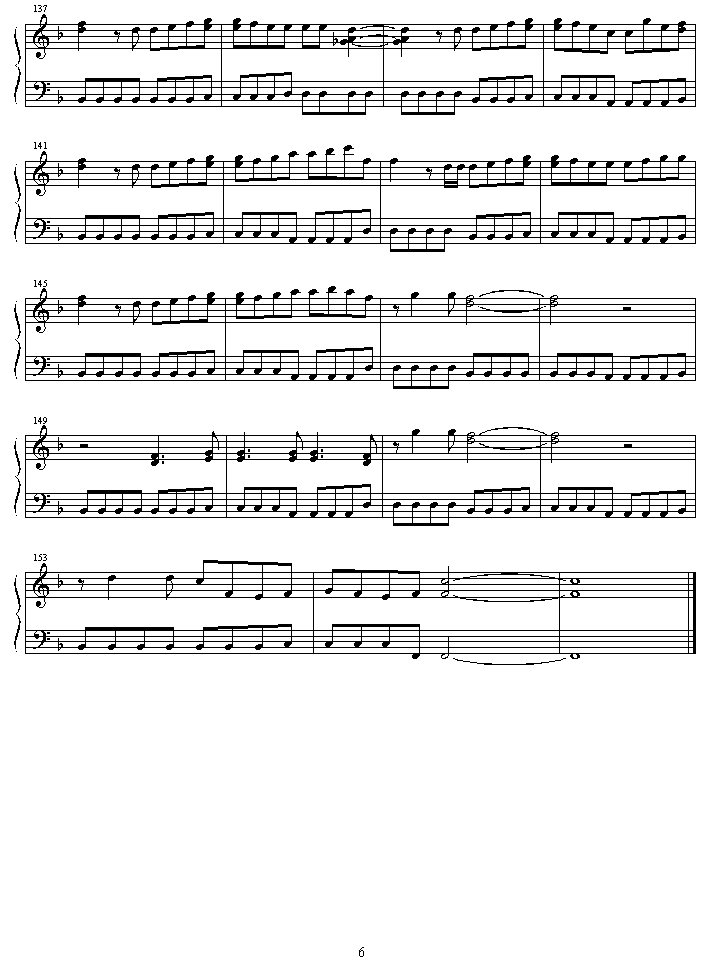 1/3 no JunJou Na kanjou钢琴曲谱（图6）