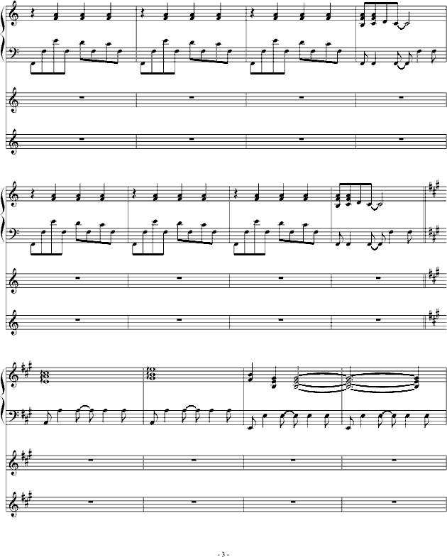 Ami-最终幻想8钢琴曲谱（图3）