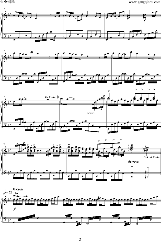 千年之恋钢琴曲谱（图2）