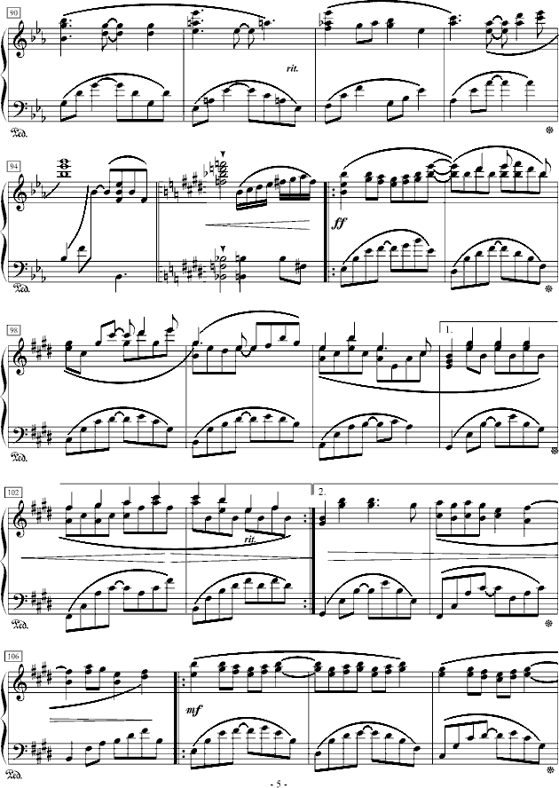 《不可思议》钢琴演奏版钢琴曲谱（图5）