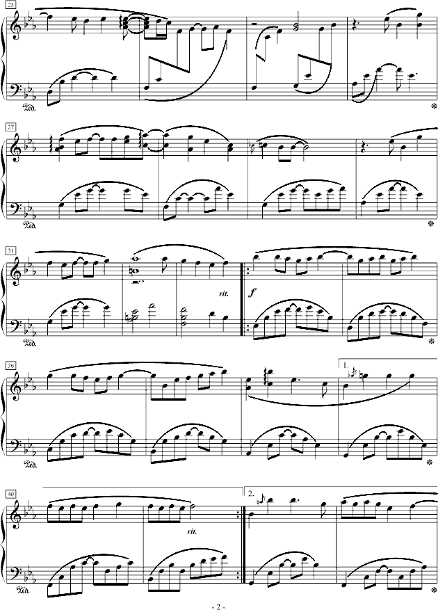 《不可思议》钢琴演奏版钢琴曲谱（图2）