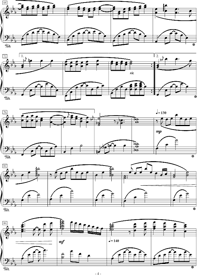 《不可思议》钢琴演奏版钢琴曲谱（图4）