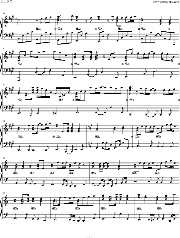 taers(钢琴版)钢琴曲谱（图3）