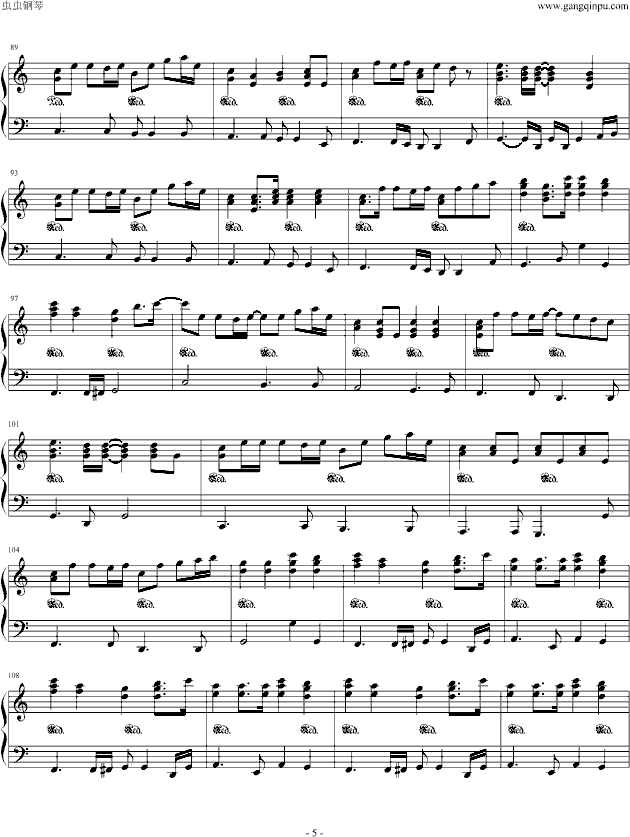 taers(钢琴版)钢琴曲谱（图5）