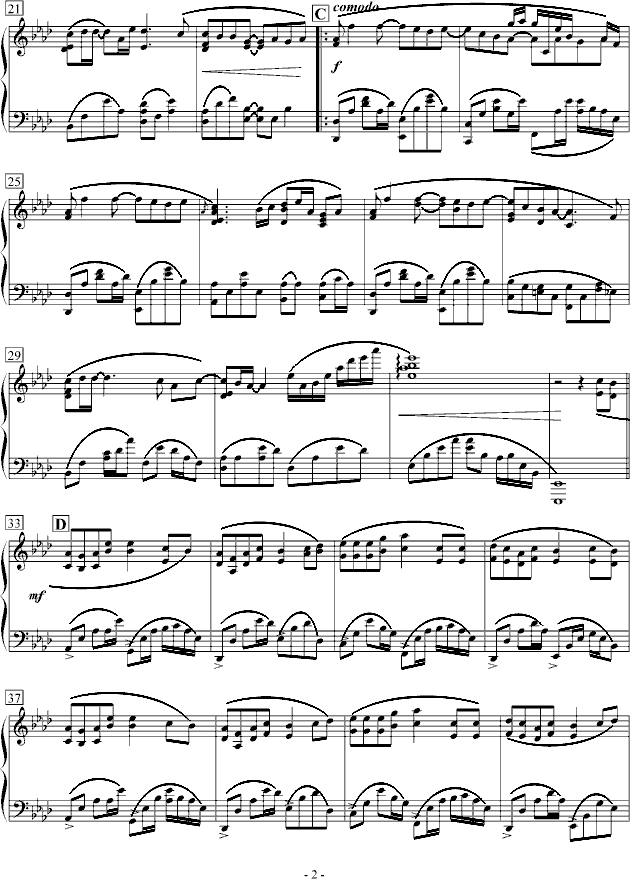 《爱转角》钢琴演奏版钢琴曲谱（图2）