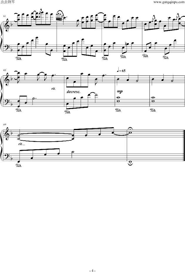 Love me完美演奏版钢琴曲谱（图4）