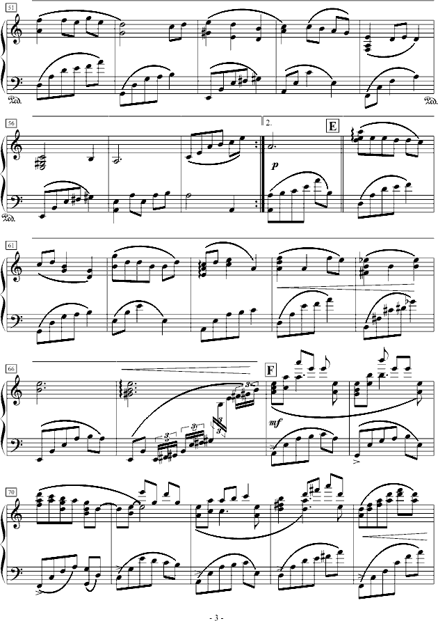 《相思》钢琴演奏版钢琴曲谱（图3）