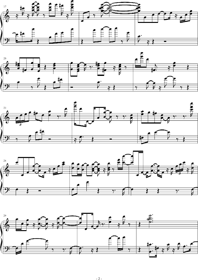 Fly Free钢琴曲谱（图2）