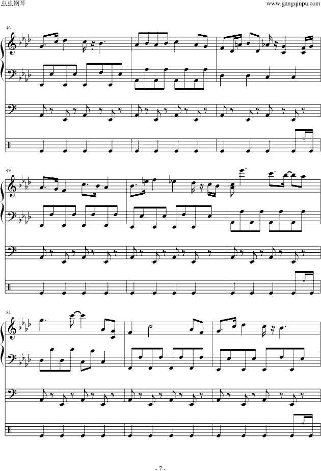 柯南主题曲钢琴曲谱（图6）