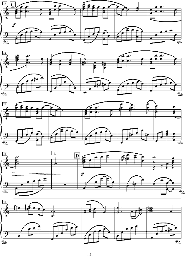 《相思》钢琴演奏版钢琴曲谱（图2）