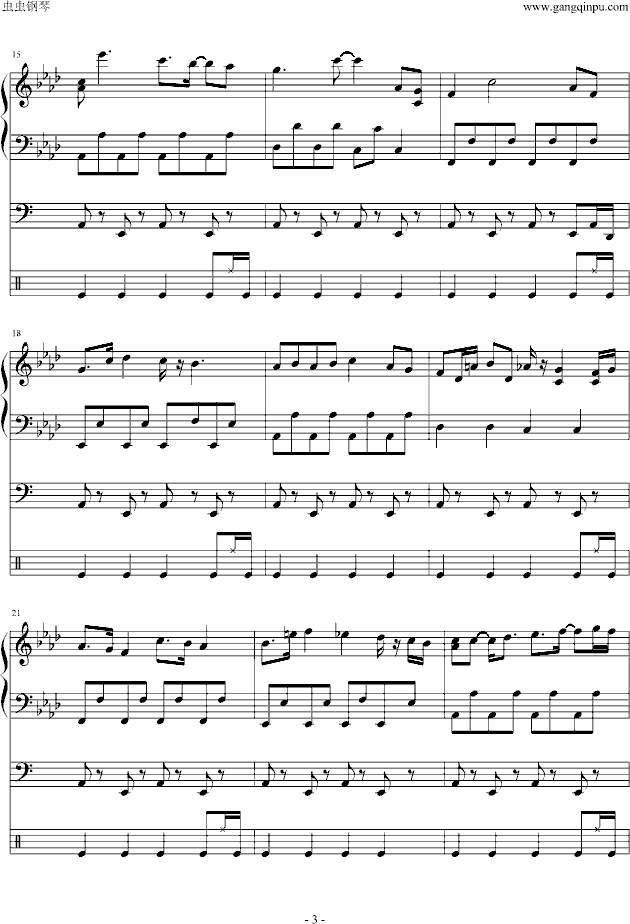 柯南主题曲钢琴曲谱（图3）