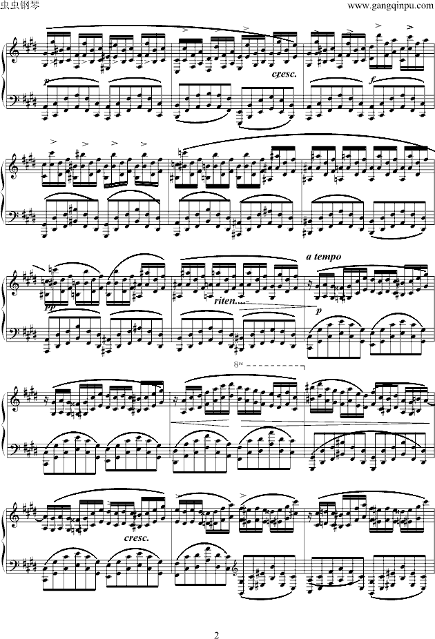 幻想即兴曲钢琴曲谱（图2）