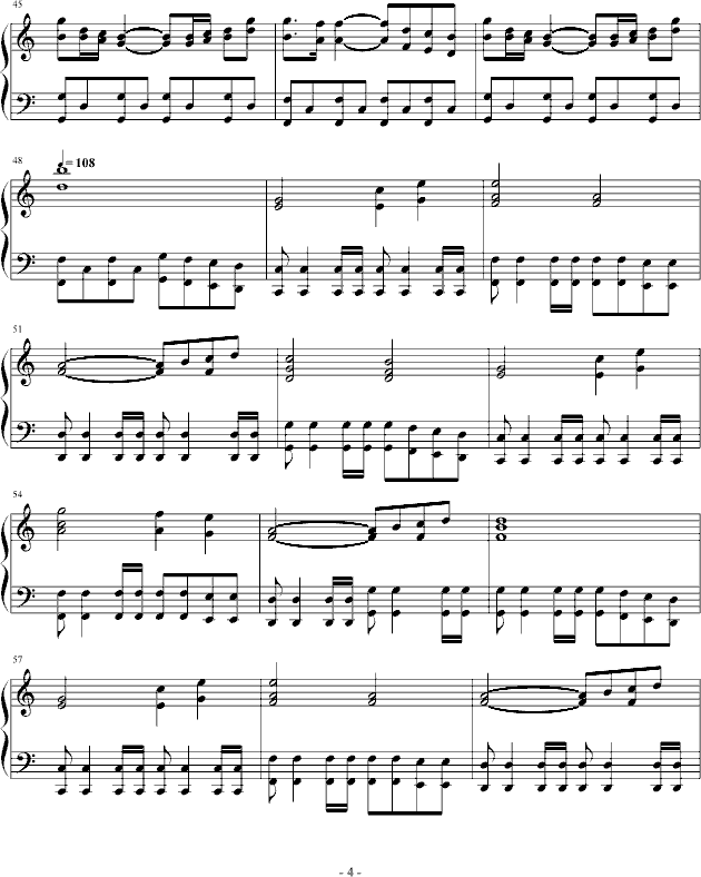 火焰纹章主题曲钢琴版钢琴曲谱（图4）