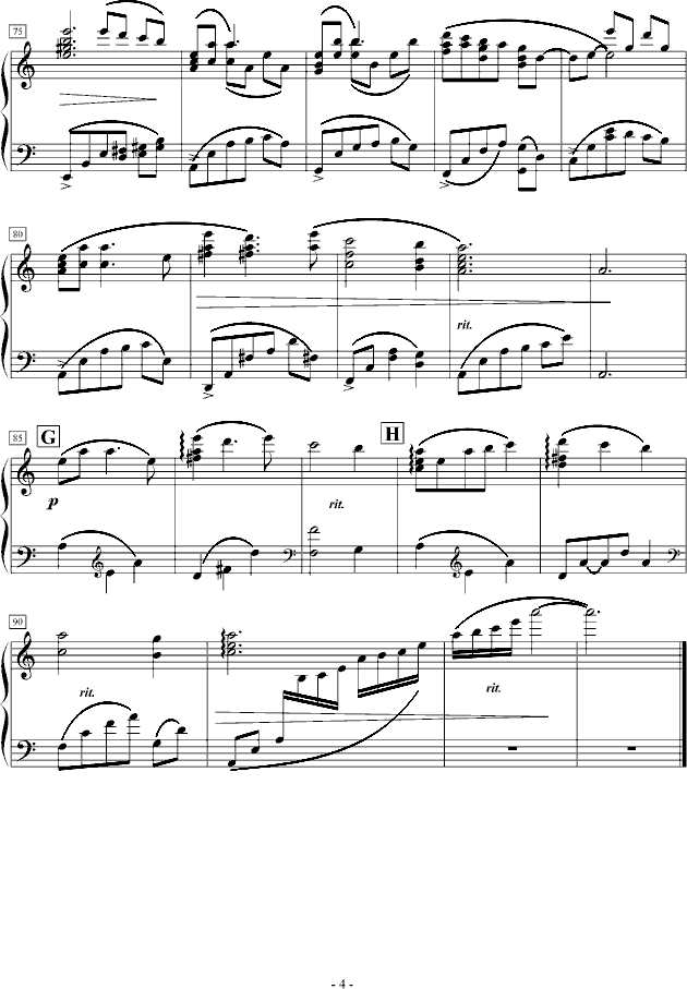 《相思》钢琴演奏版钢琴曲谱（图4）