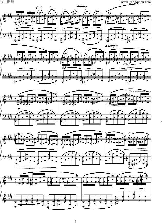 幻想即兴曲钢琴曲谱（图7）