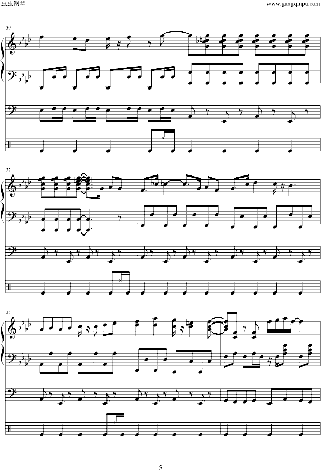 柯南主题曲钢琴曲谱（图5）