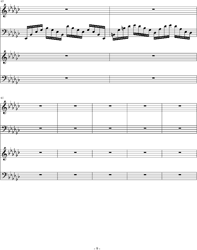 《听风仍是月下荷》古曲版钢琴曲谱（图9）