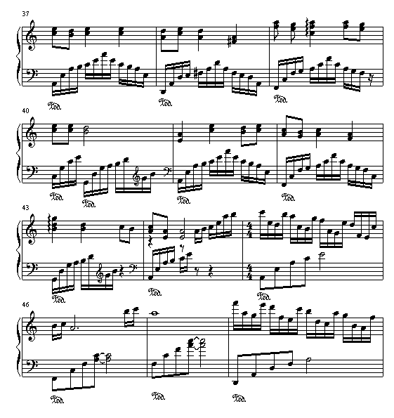 渡情钢琴曲谱（图4）