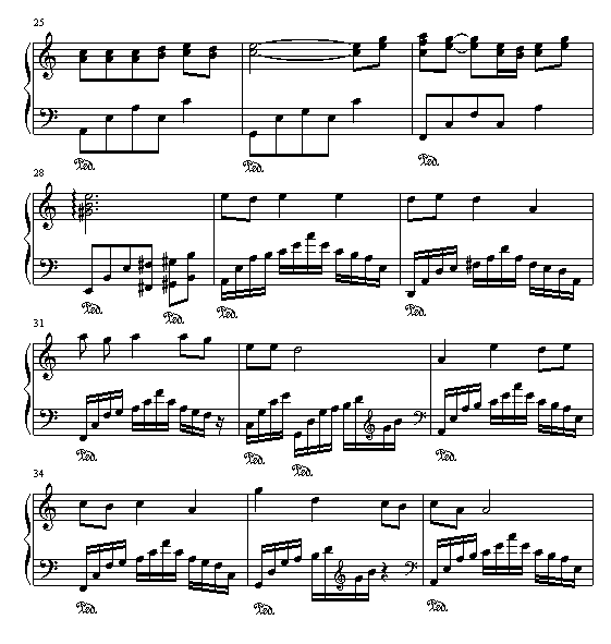 渡情钢琴曲谱（图3）