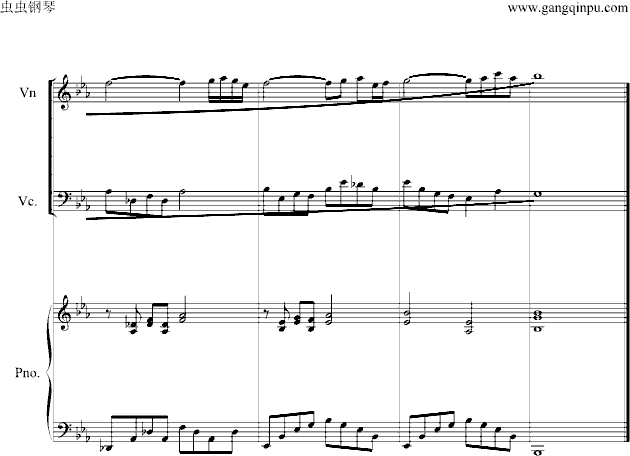 C小调柔版钢琴曲谱（图6）