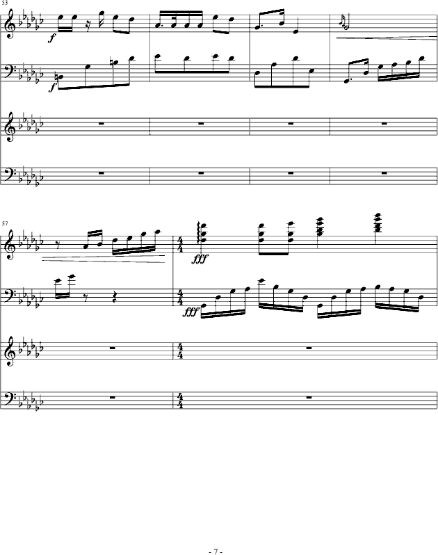 《听风仍是月下荷》古曲版钢琴曲谱（图7）