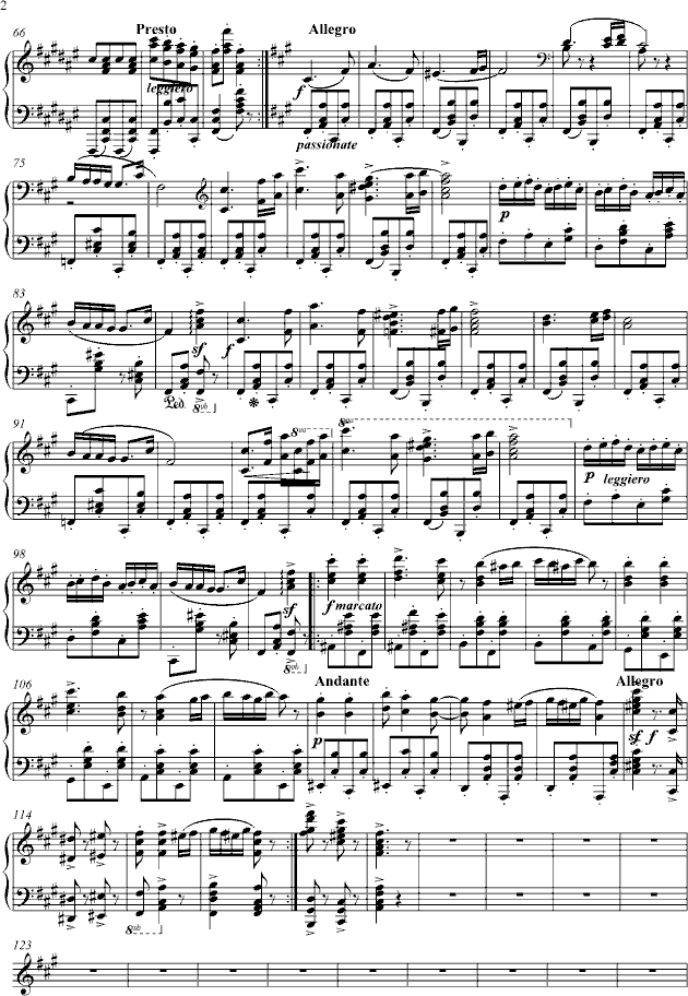 匈牙利舞曲第五号钢琴独奏版钢琴曲谱（图2）