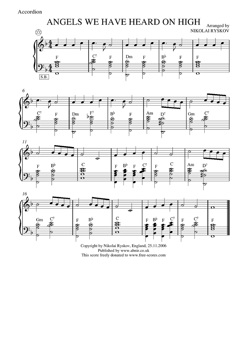 angels-have-heard-high钢琴曲谱（图1）