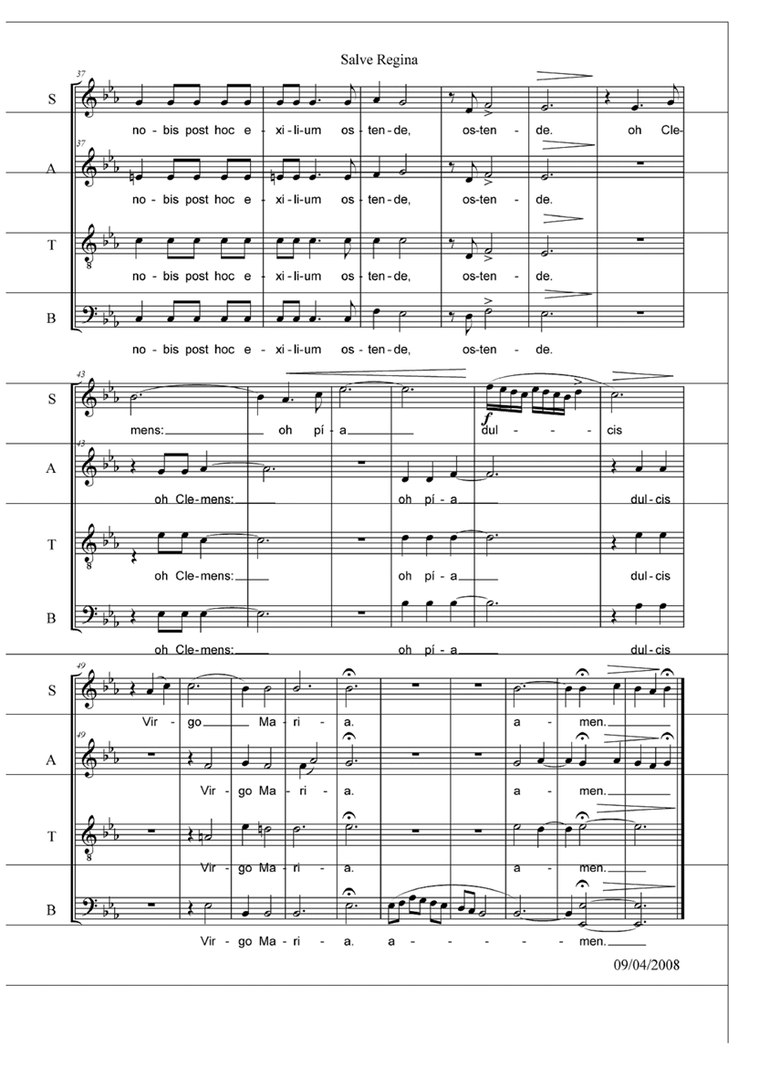 Salve Regina钢琴曲谱（图3）