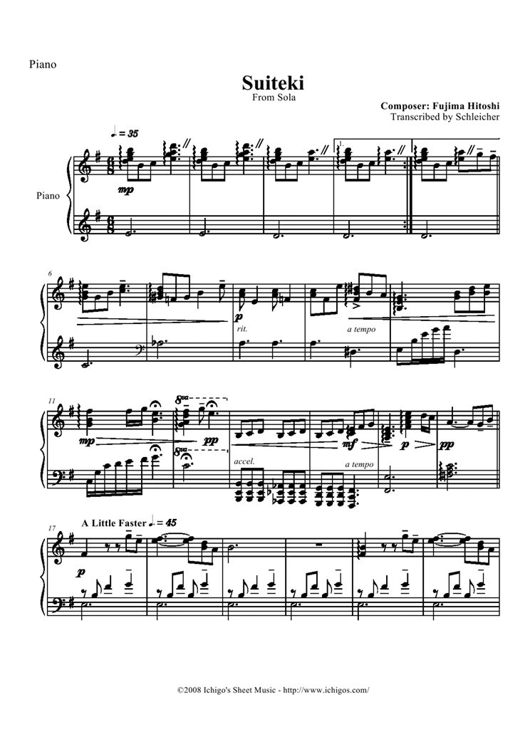 Suiteki钢琴曲谱（图1）