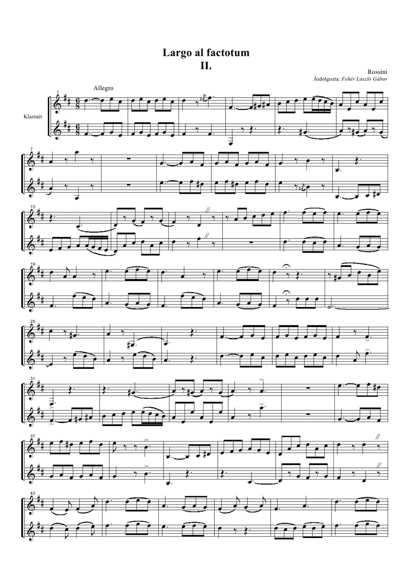 Largo al factotum钢琴曲谱（图1）