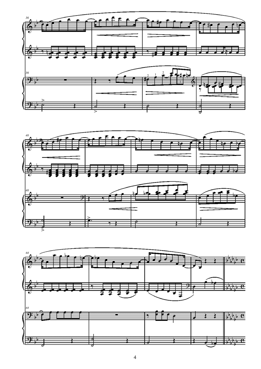 andante gantabile钢琴曲谱（图4）