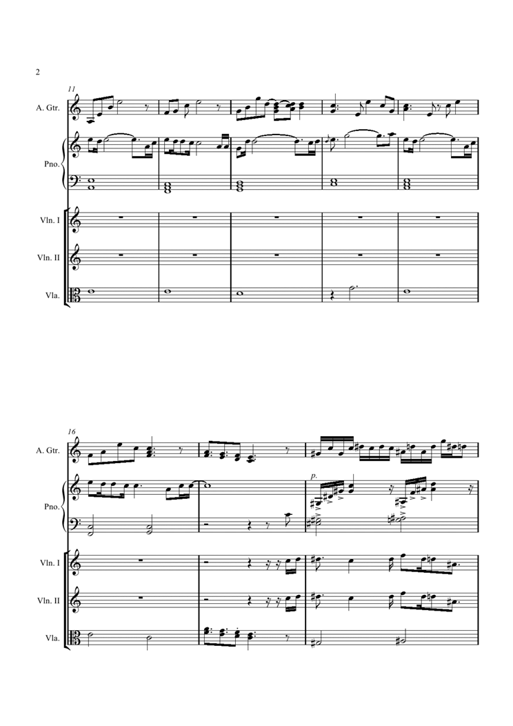 Atatakana Kokoro钢琴曲谱（图2）