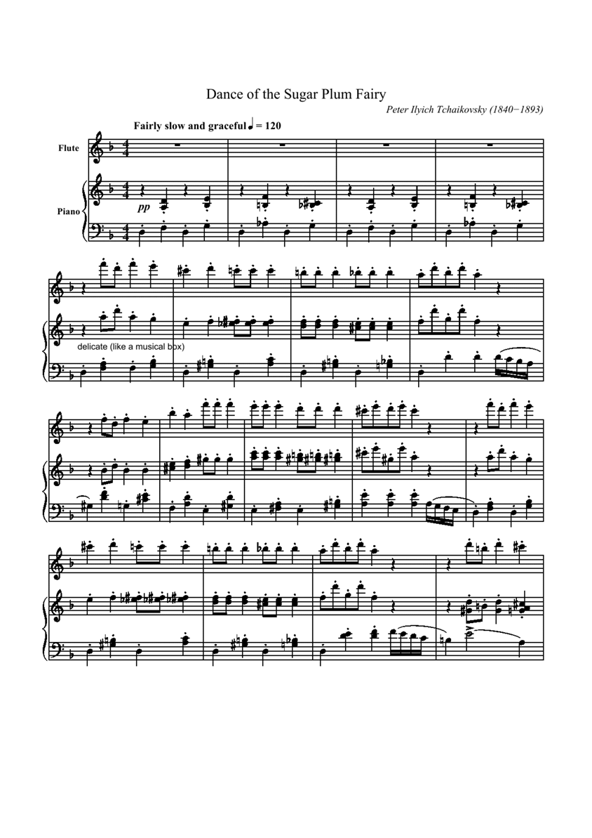 dance of the sugar plum fairy钢琴曲谱（图1）