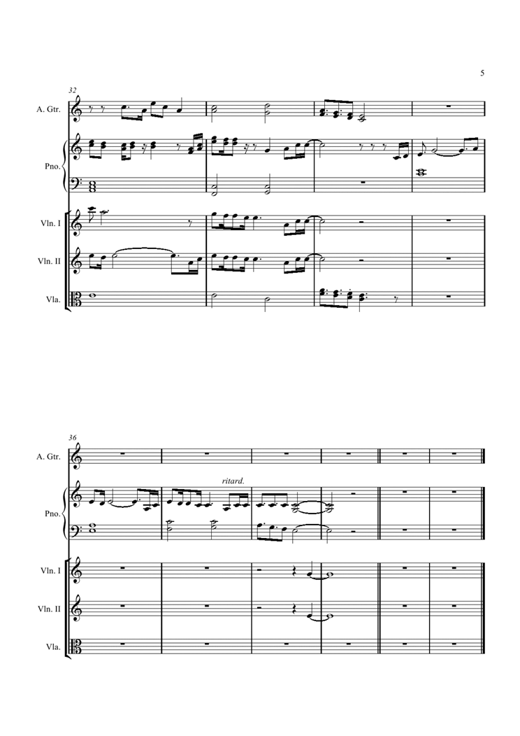 Atatakana Kokoro钢琴曲谱（图5）