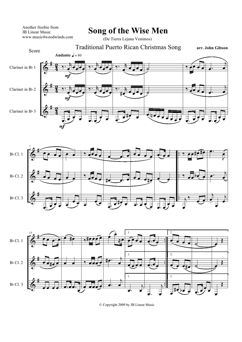 song of the wise men钢琴曲谱（图1）