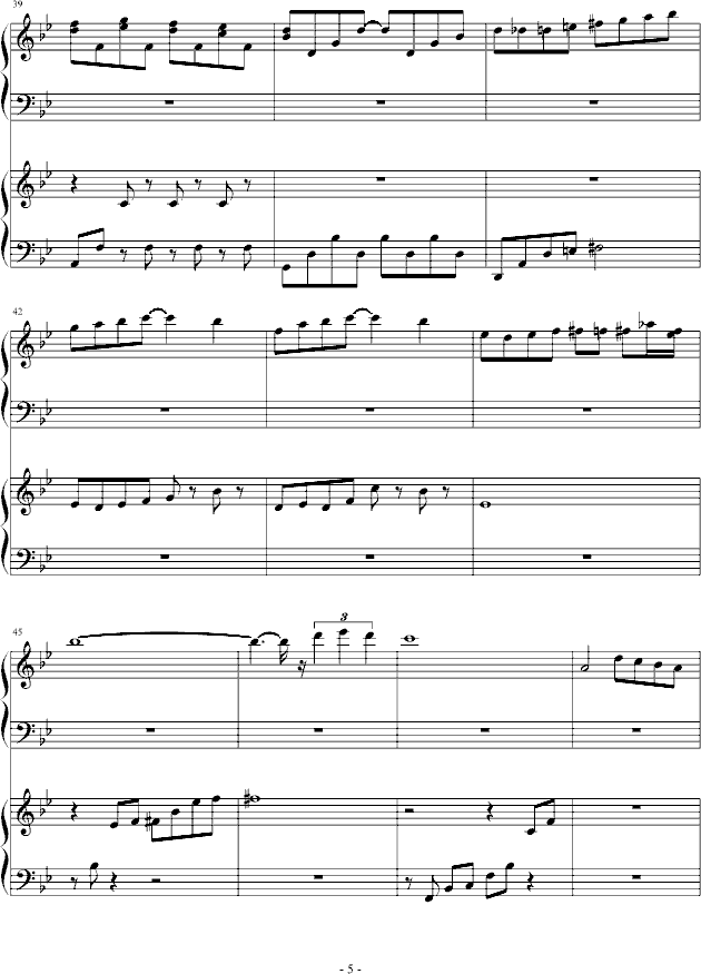 希望的夜晚钢琴曲谱（图5）