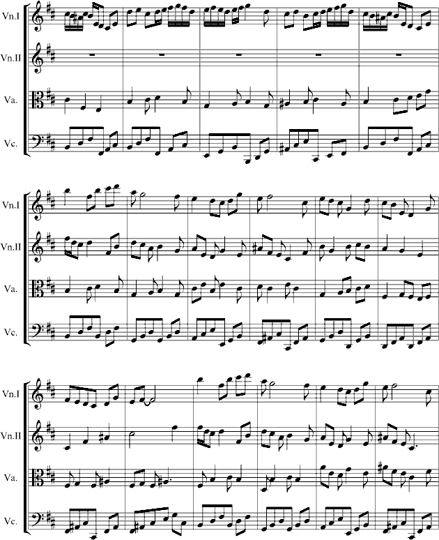 弦乐四重奏钢琴曲谱（图4）