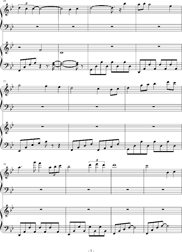 希望的夜晚钢琴曲谱（图3）
