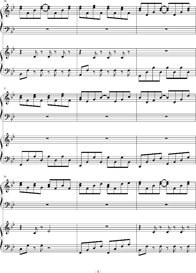 希望的夜晚钢琴曲谱（图4）