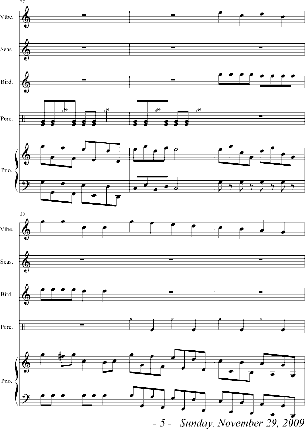森林物语-雨过天晴钢琴曲谱（图5）