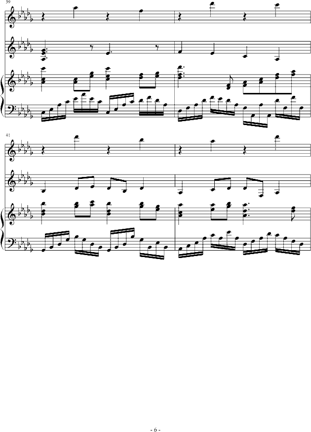 踏秋雨，凝波花钢琴曲谱（图6）
