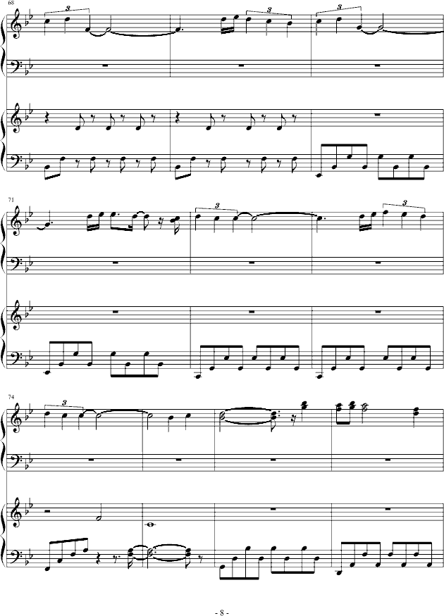 希望的夜晚钢琴曲谱（图8）