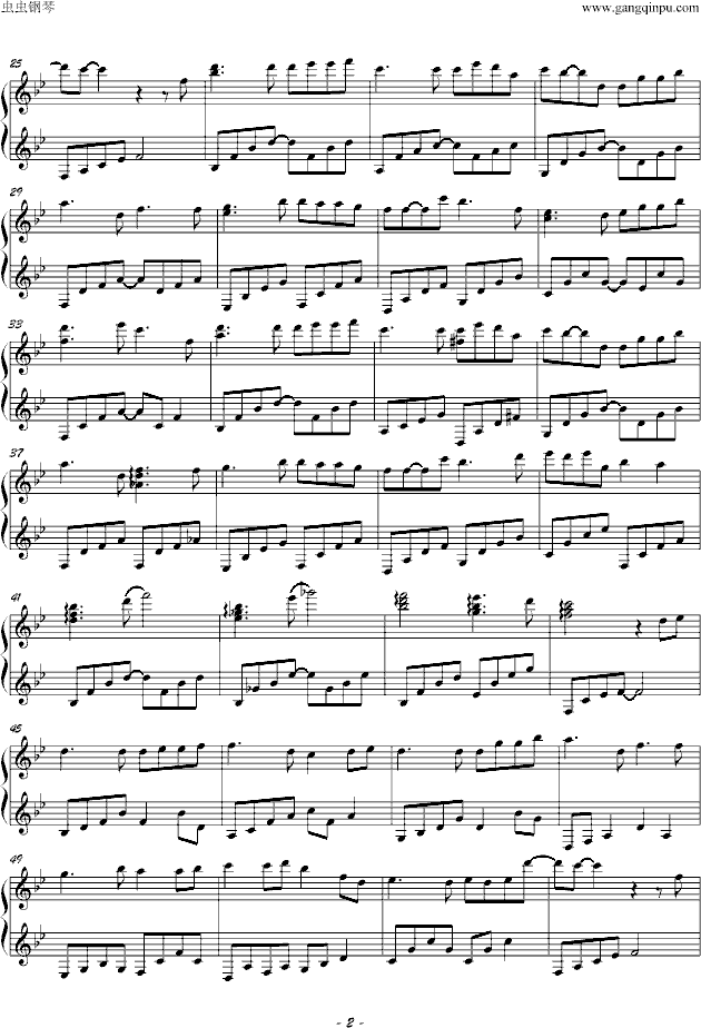 雪泪钢琴曲谱（图2）