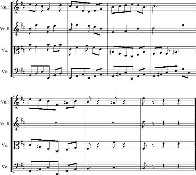 弦乐四重奏钢琴曲谱（图5）